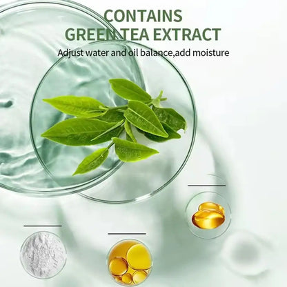 Green Tea Clay Stick For Face, Green Mask Stick Smear Acne Shrink Blackhead Green Tea Extract Facial Mask Pore Cleansing