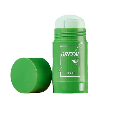 Green Tea Clay Stick For Face, Green Mask Stick Smear Acne Shrink Blackhead Green Tea Extract Facial Mask Pore Cleansing